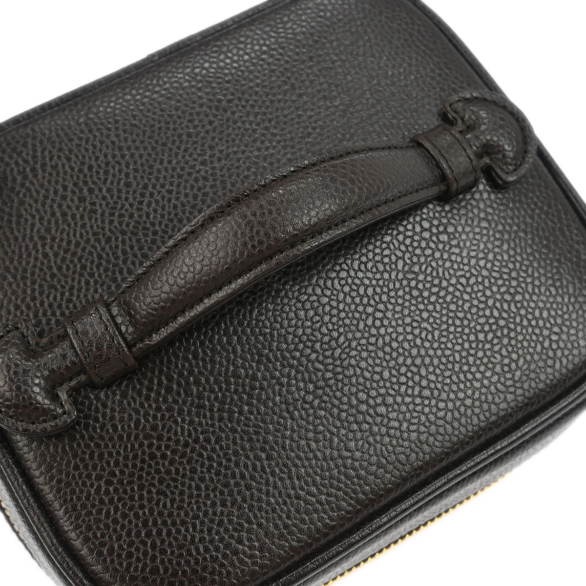 Chanel 1996-1997 Brown Caviar Timeless Vanity Handbag