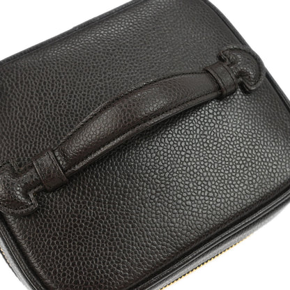 Chanel 1996-1997 Brown Caviar Timeless Vanity Handbag