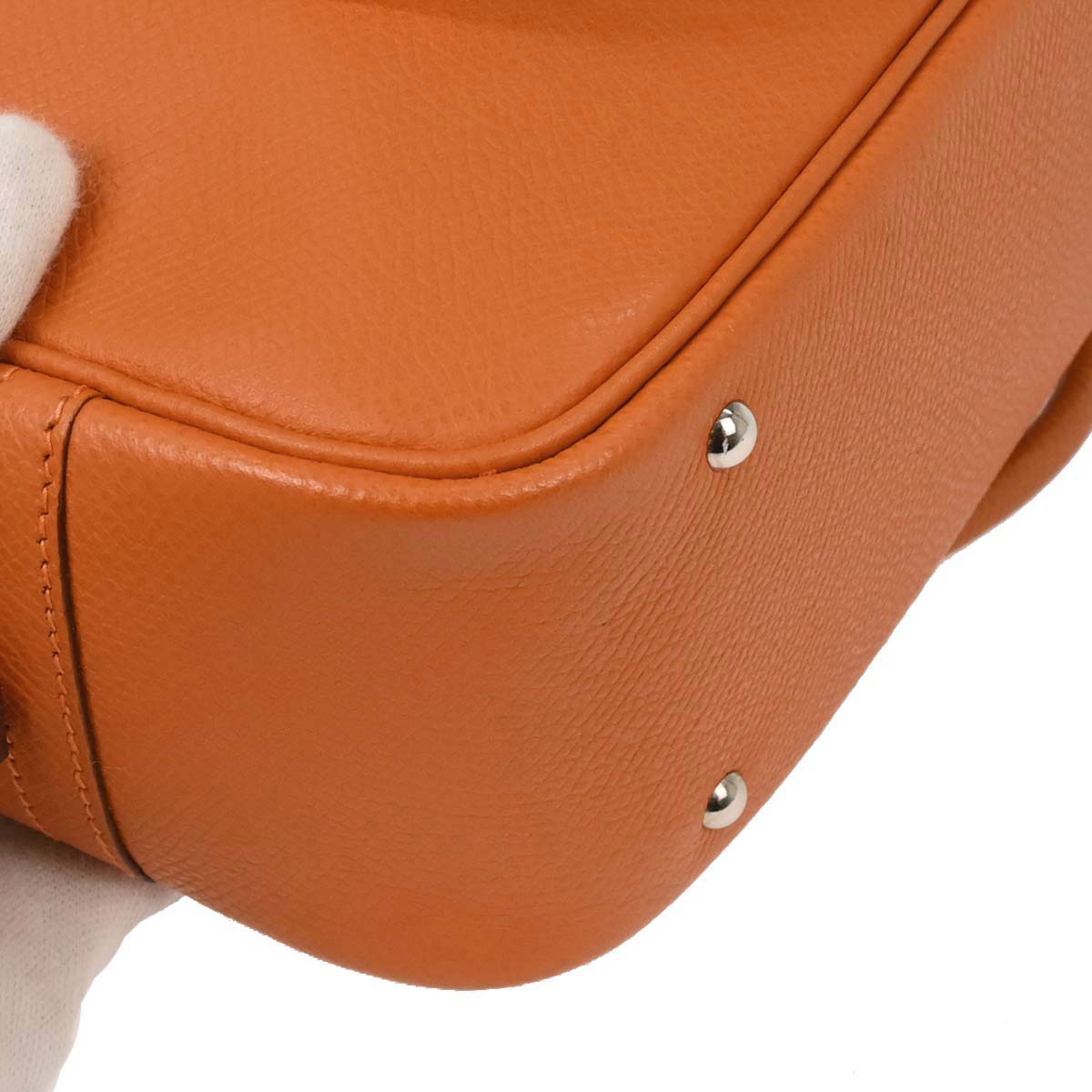 Hermes Orange Epsom Mini Plume Handbag