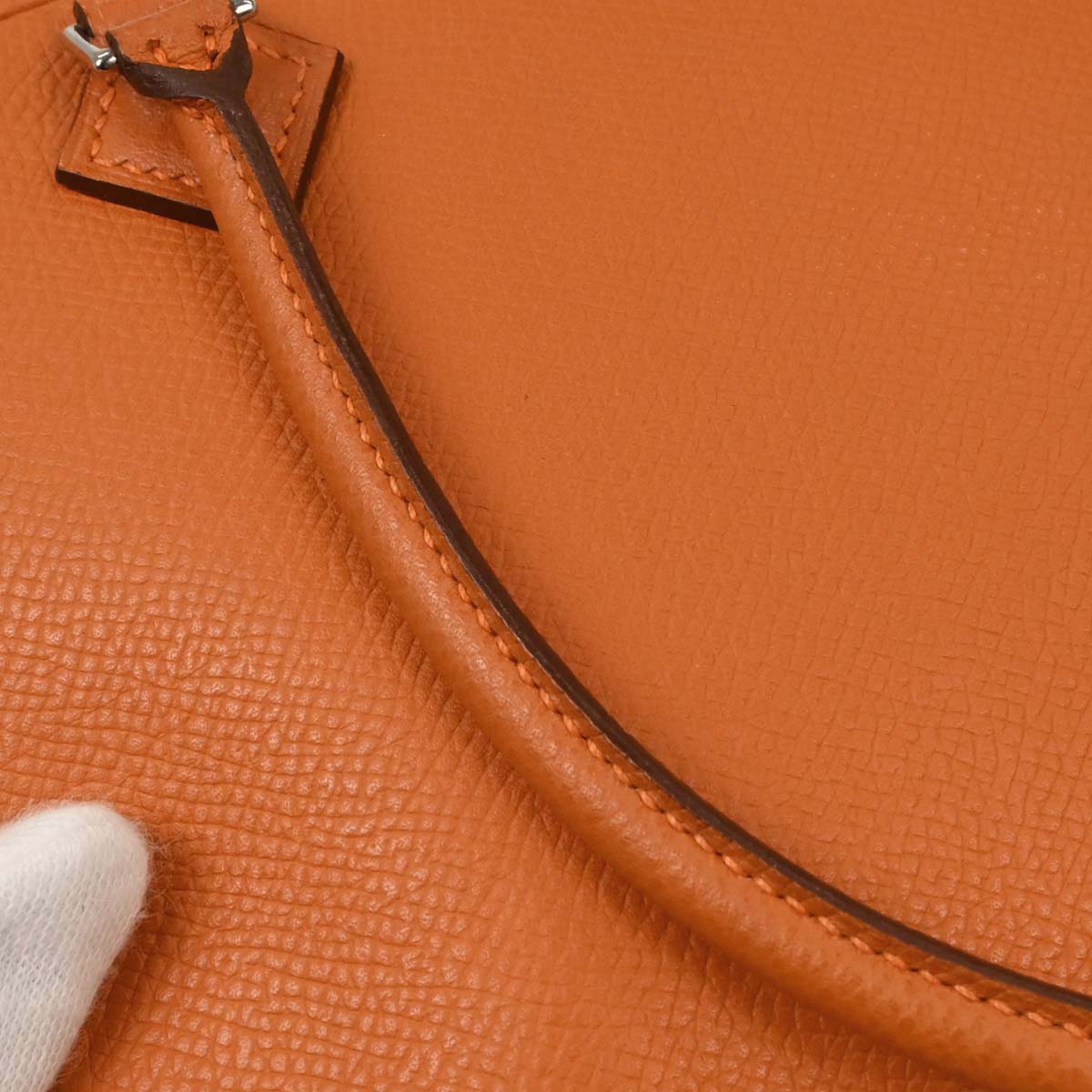 Hermes Orange Epsom Mini Plume Handbag
