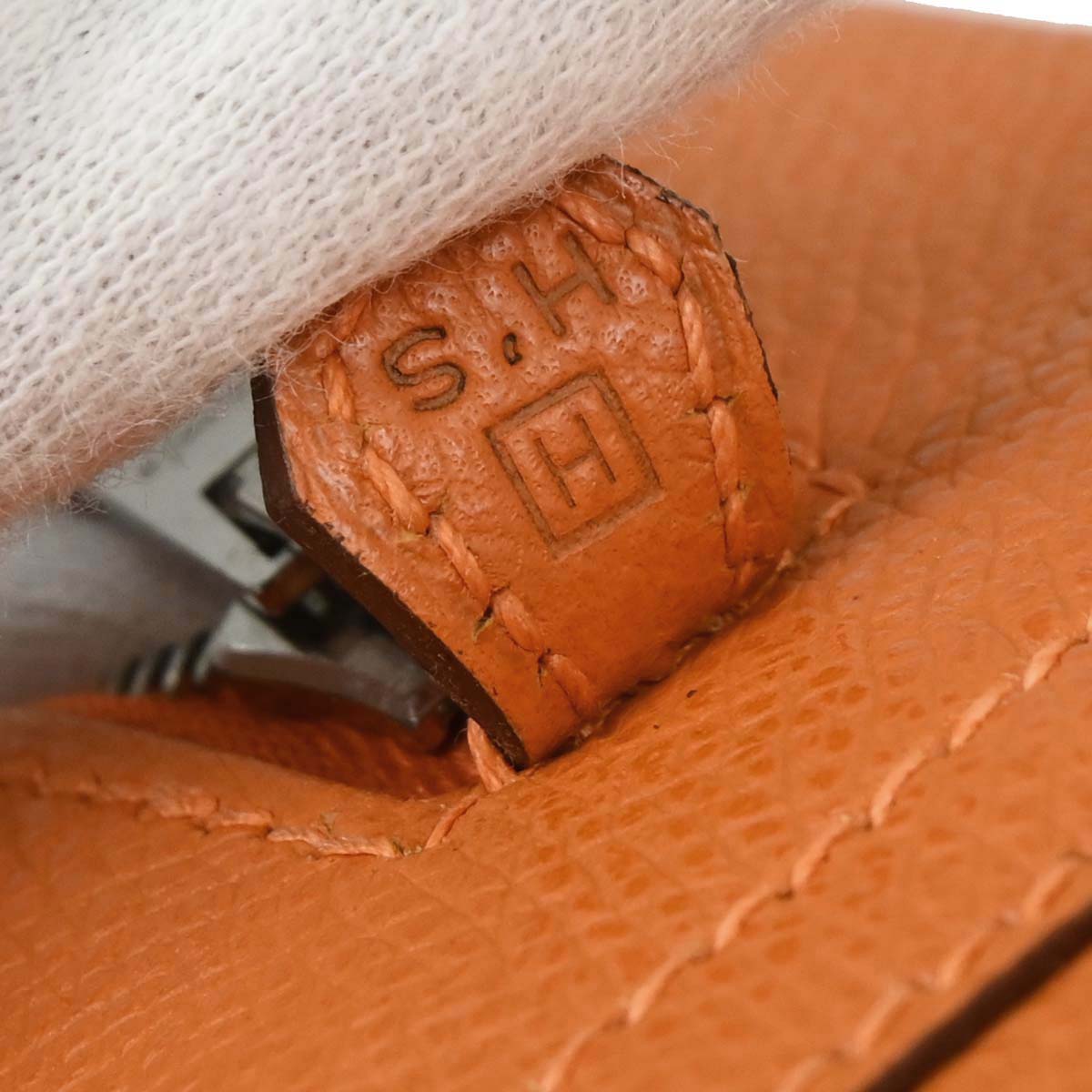 Hermes Orange Epsom Mini Plume Handbag