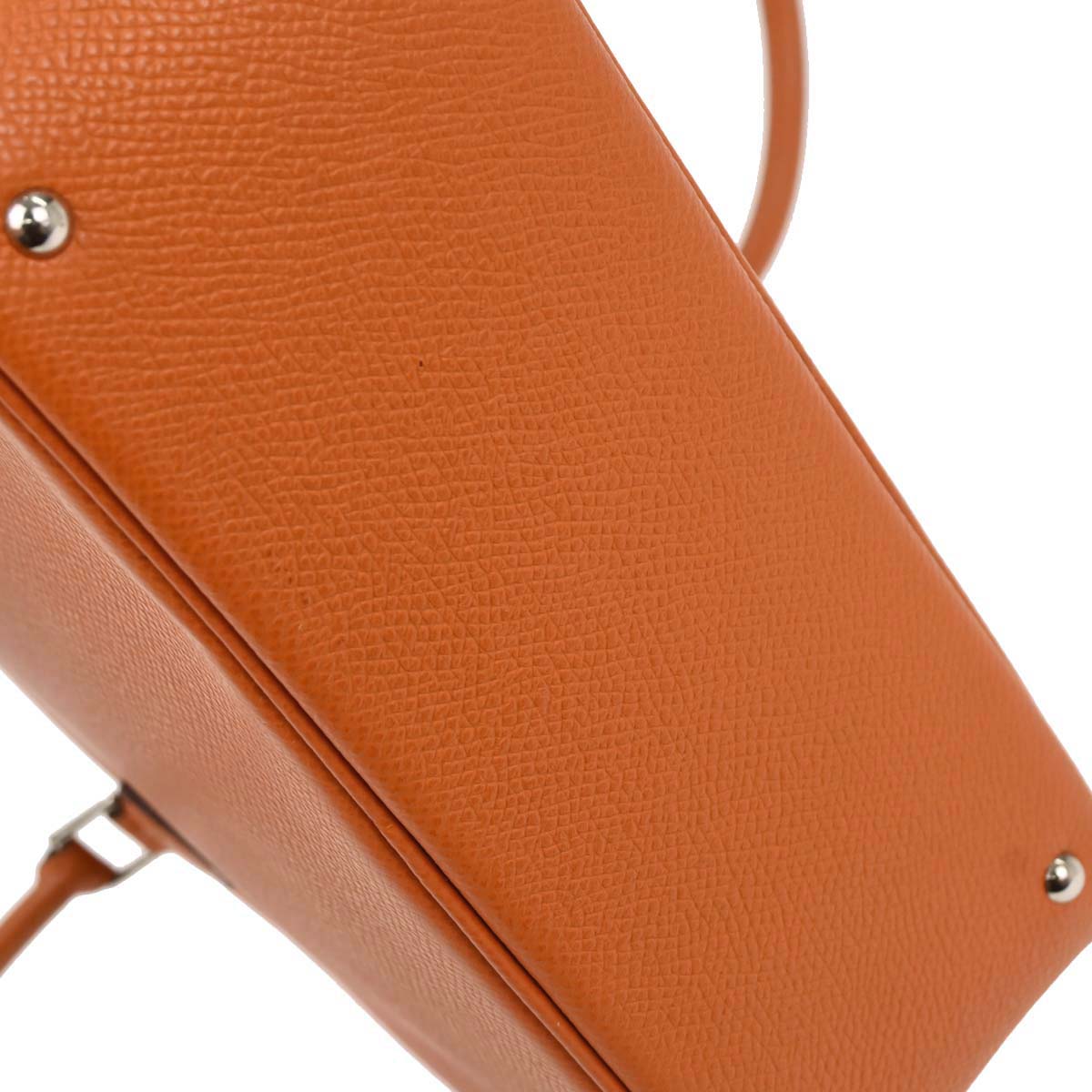 Hermes Orange Epsom Mini Plume Handbag