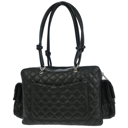 Chanel Black Calfskin Cambon Ligne Reporter Bag