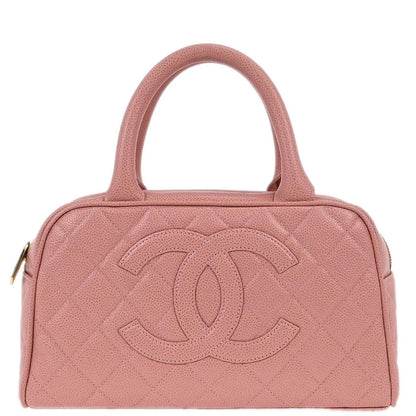 Chanel 2003-2004 Pink Caviar Bowling Bag