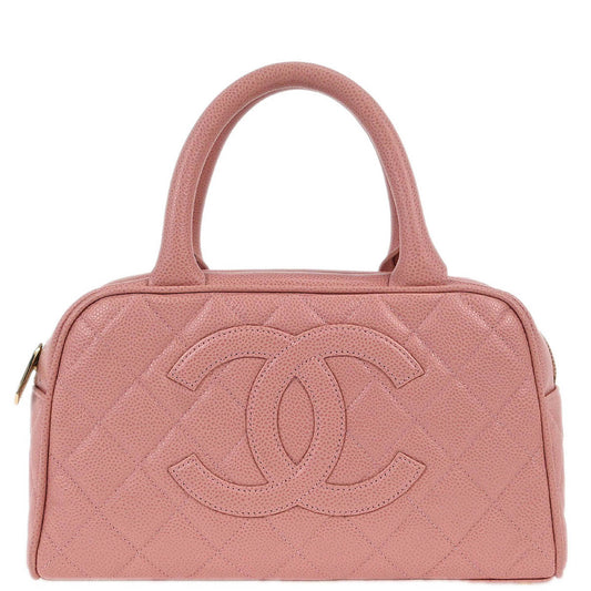 Chanel 2003-2004 Pink Caviar Bowling Bag
