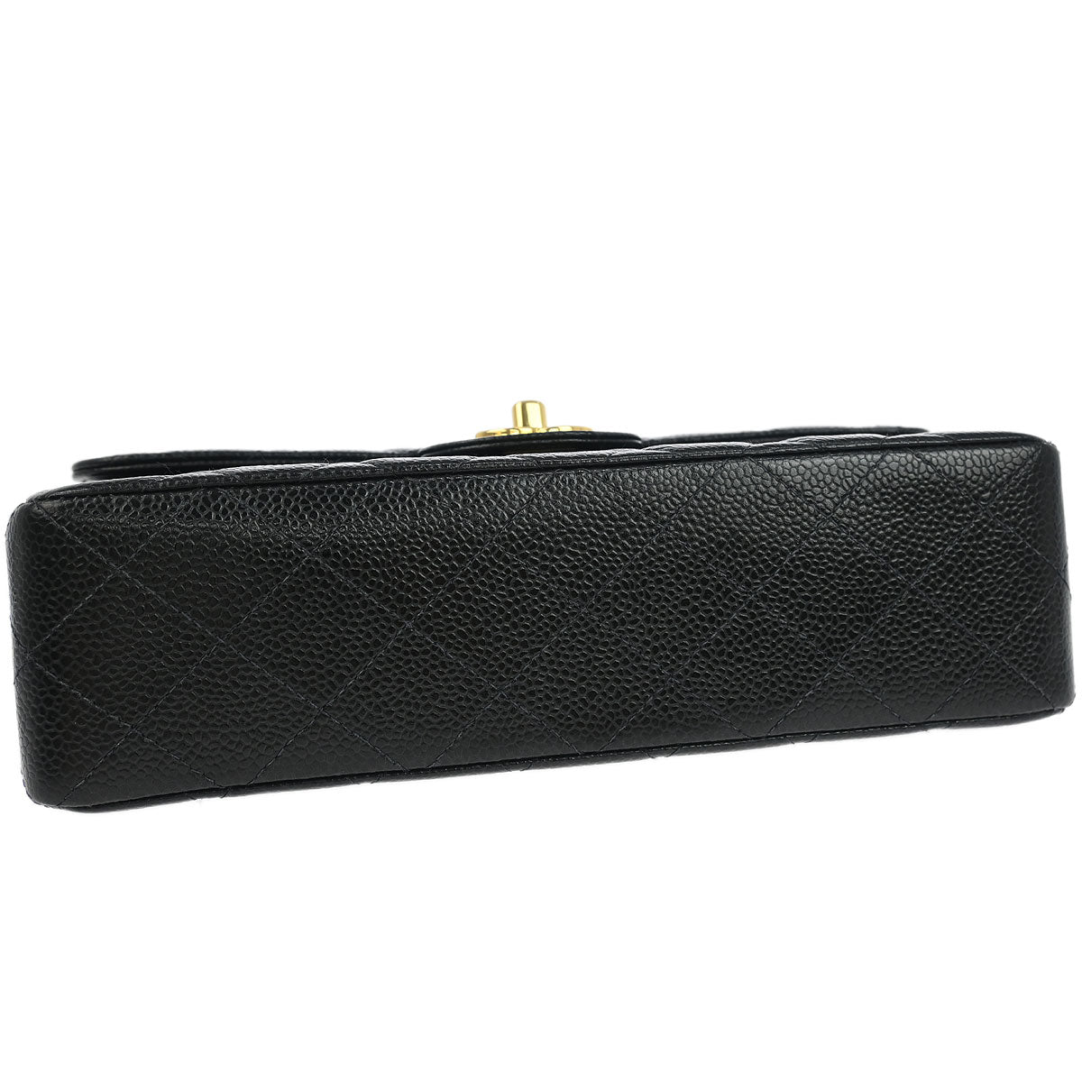 Chanel 2002-2003 Black Caviar Small Classic Double Flap Shoulder Bag