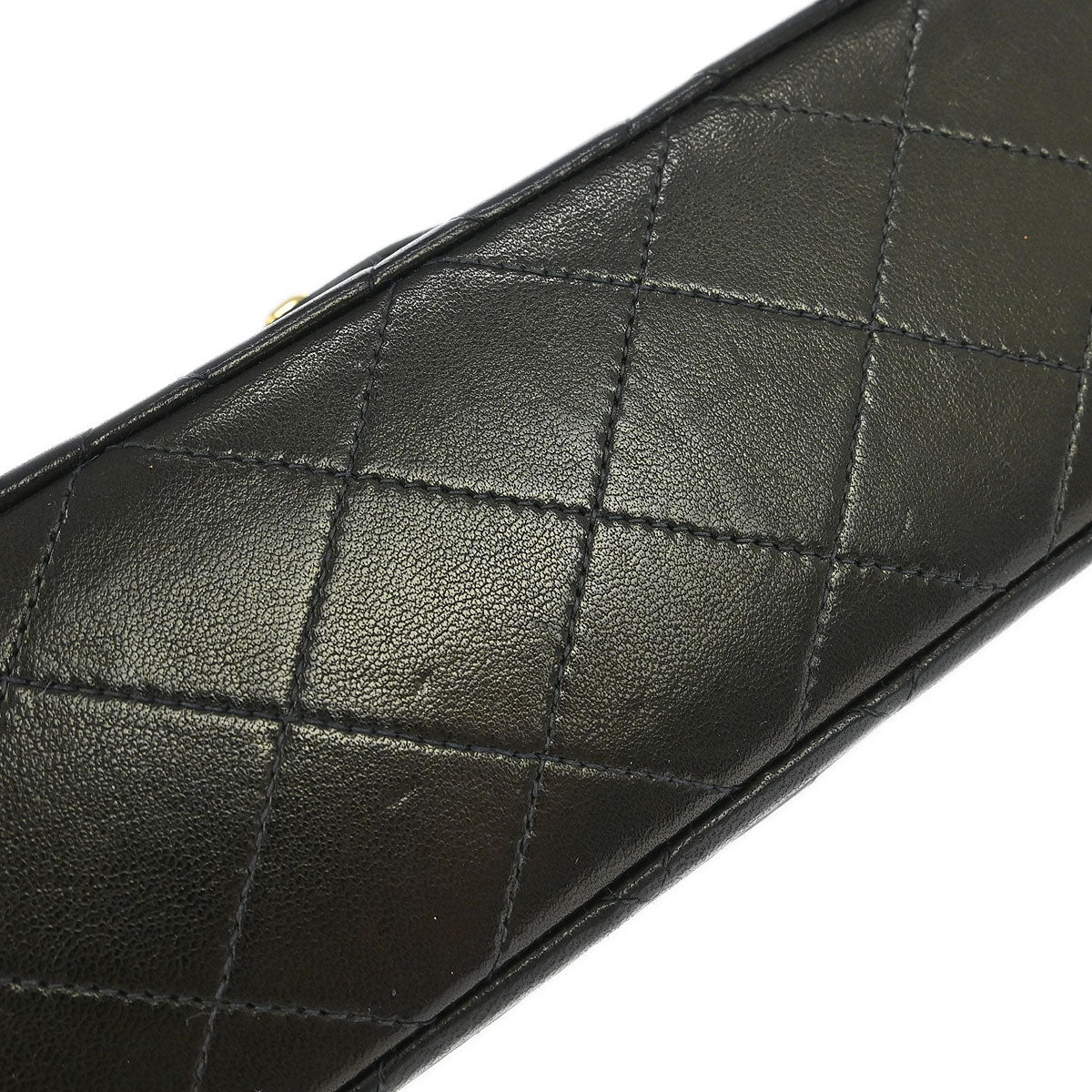 Chanel 1994-1996 Black Lambskin Small Classic Double Flap Shoulder Bag