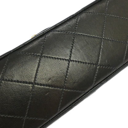 Chanel 1994-1996 Black Lambskin Small Classic Double Flap Shoulder Bag