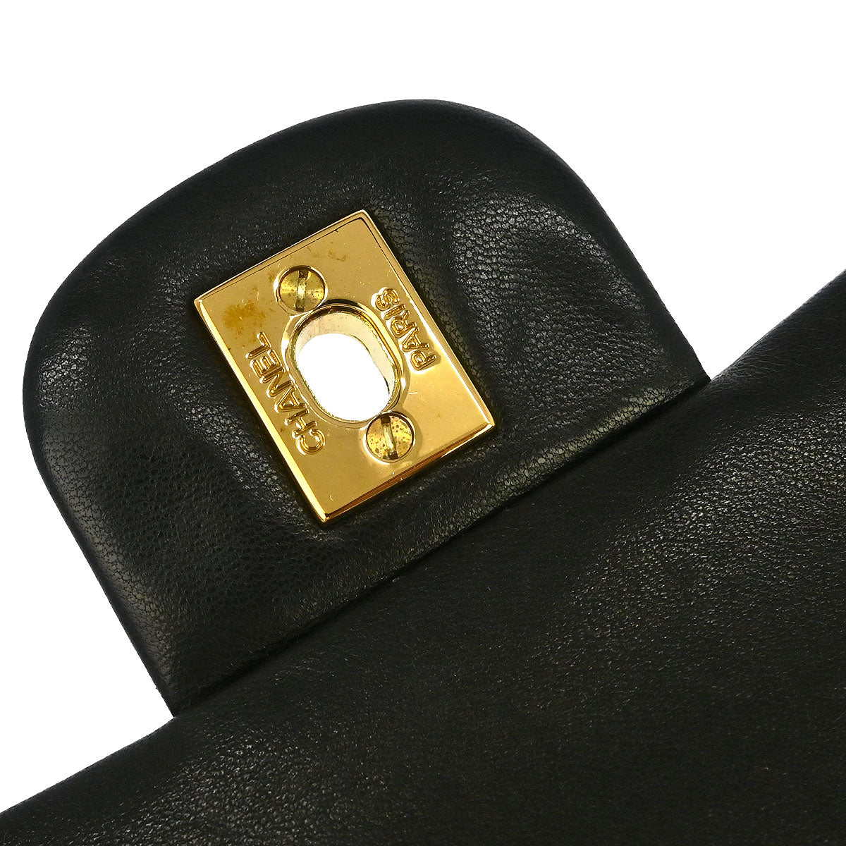 Chanel 1994-1996 Black Lambskin Small Classic Double Flap Shoulder Bag