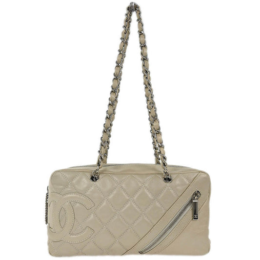 Chanel Off-white Calfskin Cambon Ligne Shoulder Bag