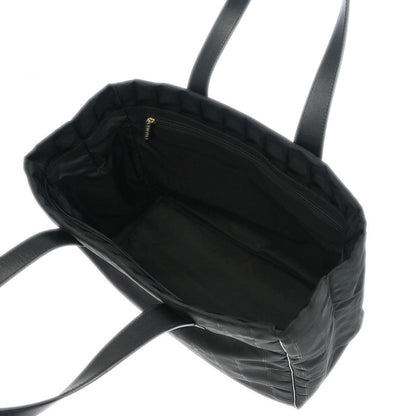 Chanel Black Jacquard Nylon Travel Line Tote Handbag