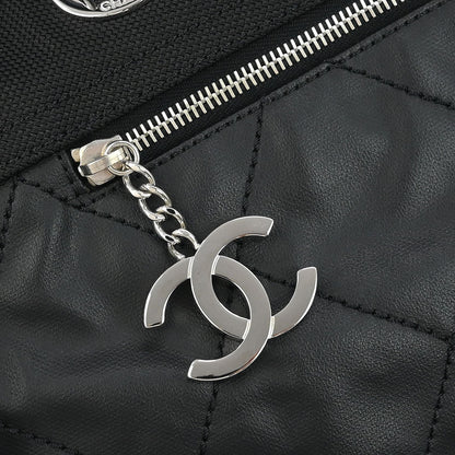 Chanel 2006-2008 Black Leather Paris-Biarritz GM Tote Handbag