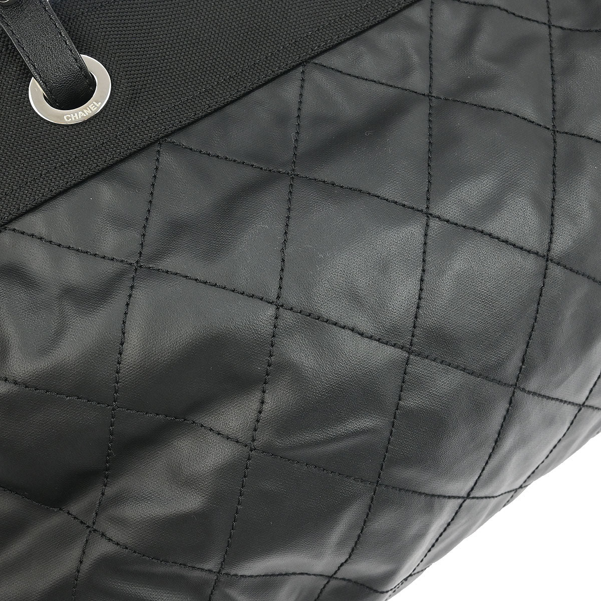 Chanel 2006-2008 Black Leather Paris-Biarritz GM Tote Handbag