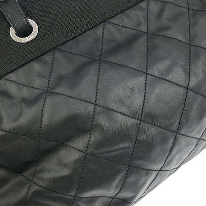 Chanel 2006-2008 Black Leather Paris-Biarritz GM Tote Handbag