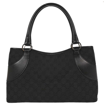 Gucci Black Canvas GG Tote Handbag