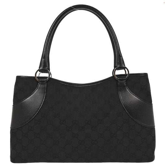 Gucci Black Canvas GG Tote Handbag