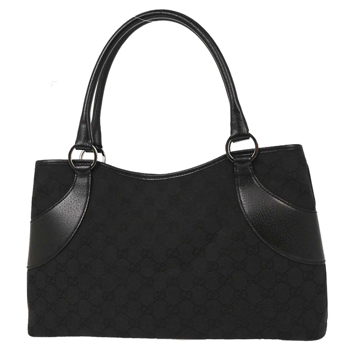 Gucci Black Canvas GG Tote Handbag
