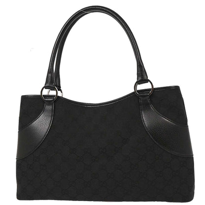Gucci Black Canvas GG Tote Handbag