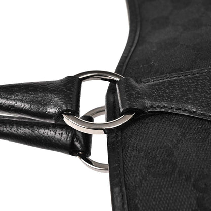 Gucci Black Canvas GG Tote Handbag