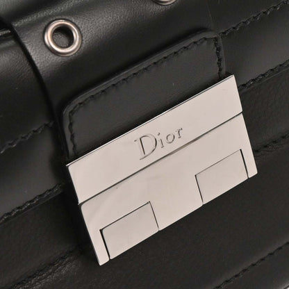 Christian Dior Black Leather Street Chic Columbus Shoulder Bag