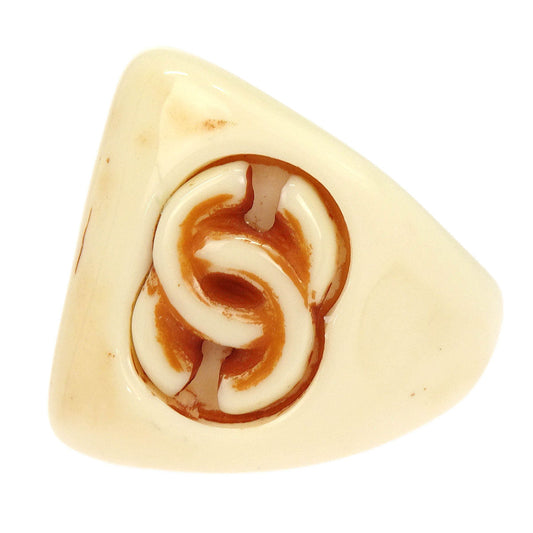 Chanel Ring Acrylic Off-white #52 01P