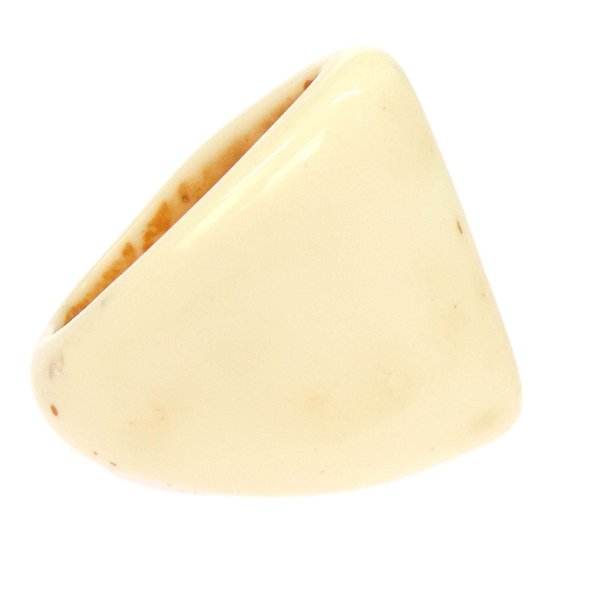 Chanel Ring Acrylic Off-white #52 01P