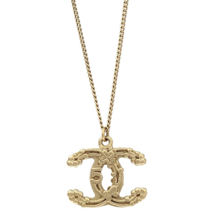 Chanel CC Chain Necklace Pendant Gold 06P