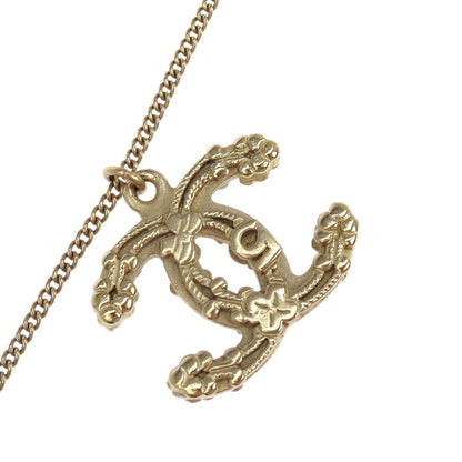 Chanel CC Chain Necklace Pendant Gold 06P