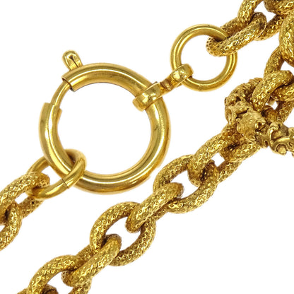 Chanel Medallion Gold Chain Pendant Necklace 93A