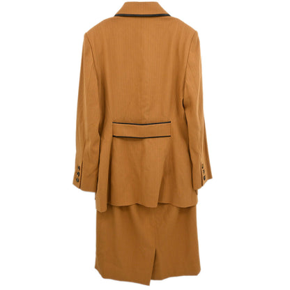 Celine Setup Suit Jacket Skirt Brown #42