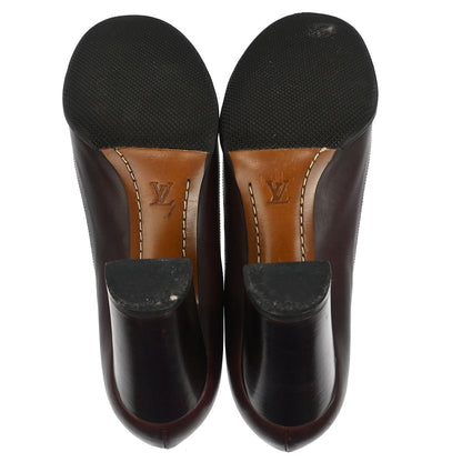 Louis Vuitton * Pumps Shoes Bordeaux Leather BR0052 #36