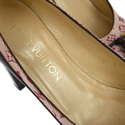 Louis Vuitton * Pumps Shoes Bordeaux Leather BR0052 #36
