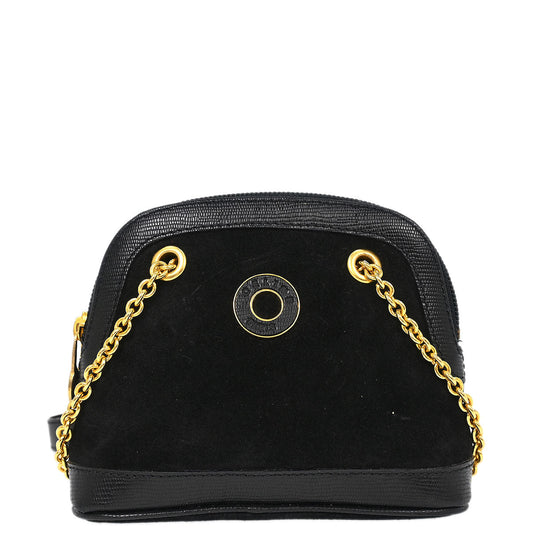 Celine Black Suede Shoulder Bag