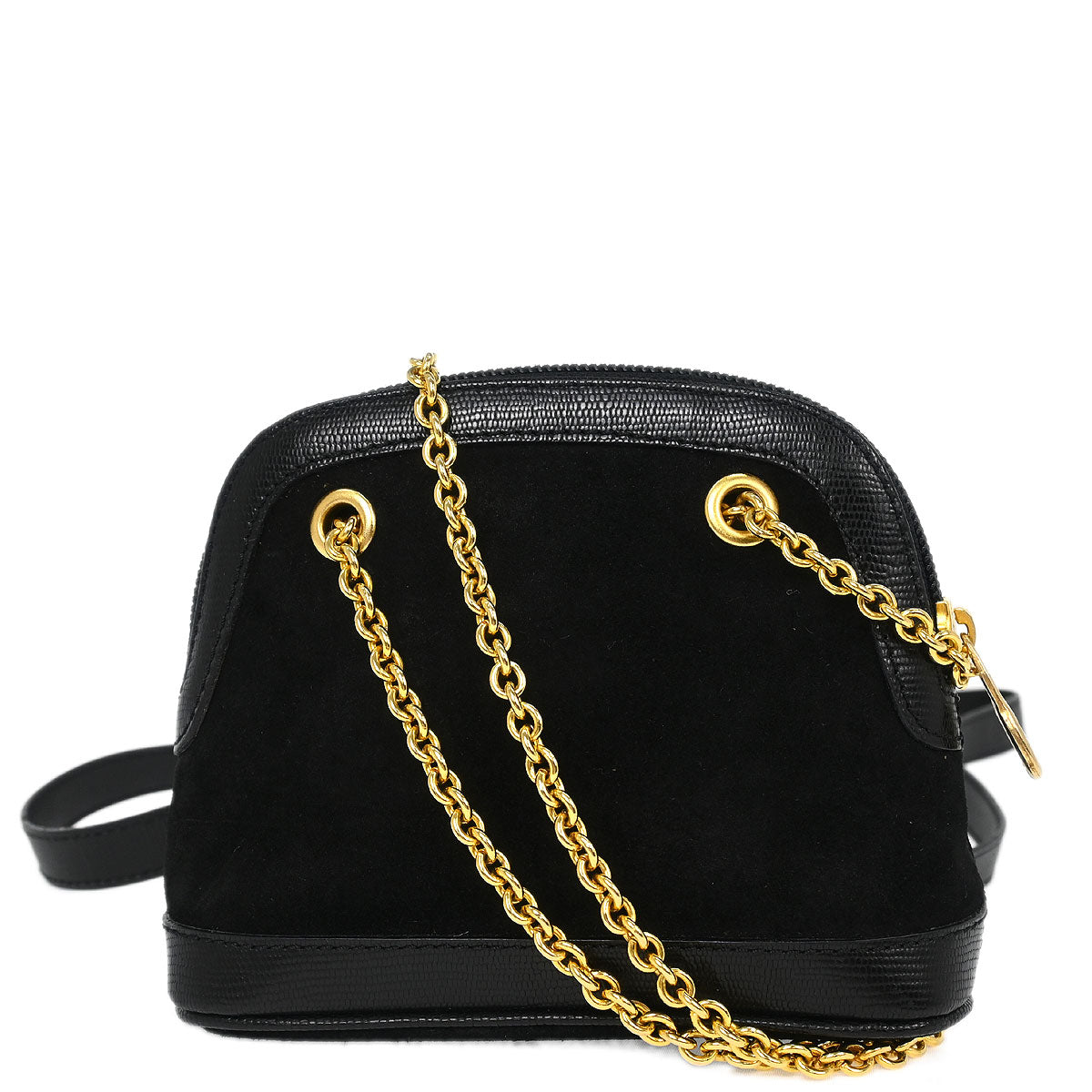Celine Black Suede Shoulder Bag