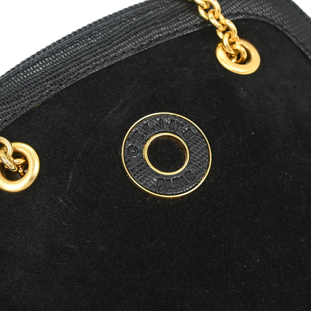 Celine Black Suede Shoulder Bag