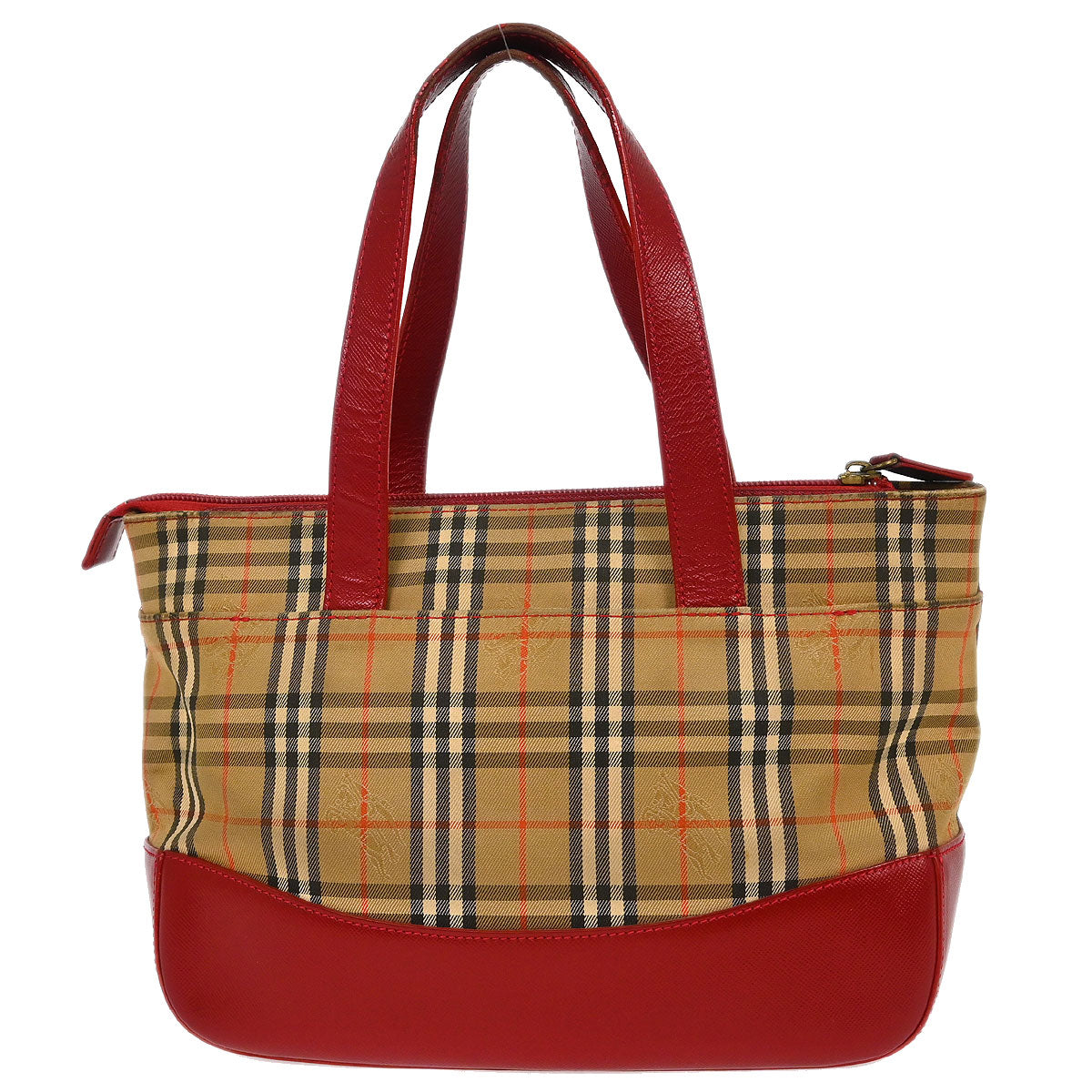 Burberry Beige Red House Check Tote Bag
