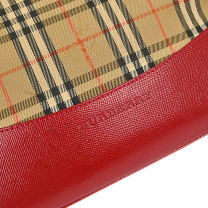 Burberry Beige Red House Check Tote Bag