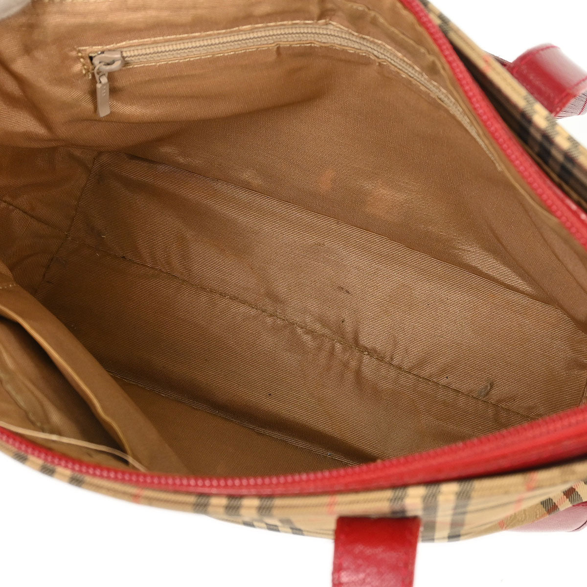Burberry Beige Red House Check Tote Bag