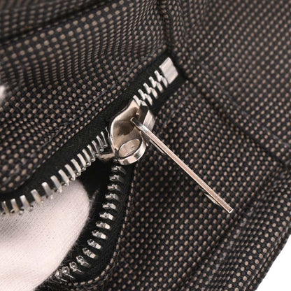 Hermes Gray Canvas Herline Tote MM Handbag
