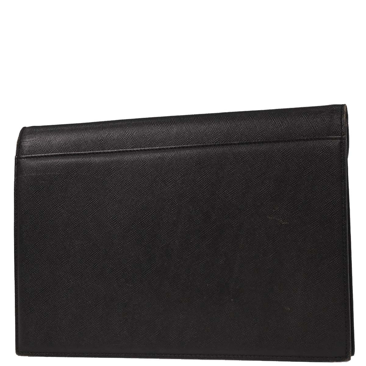 Yves Saint Laurent Black Leather Clutch Bag