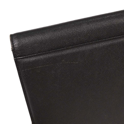 Yves Saint Laurent Black Leather Clutch Bag