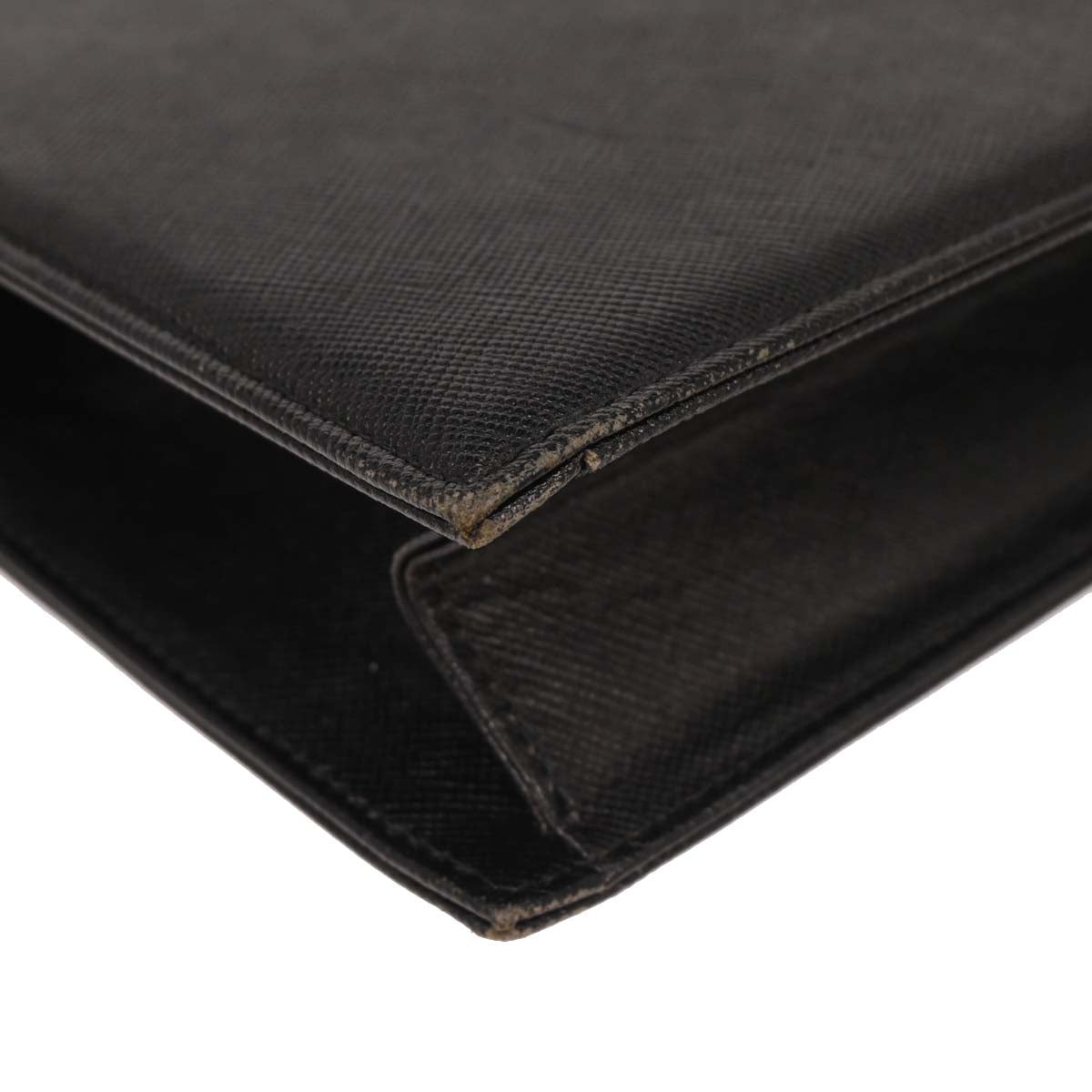Yves Saint Laurent Black Leather Clutch Bag