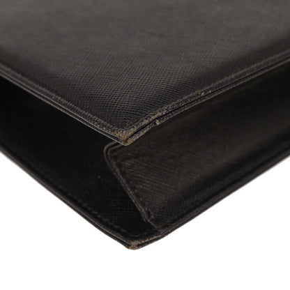 Yves Saint Laurent Black Leather Clutch Bag
