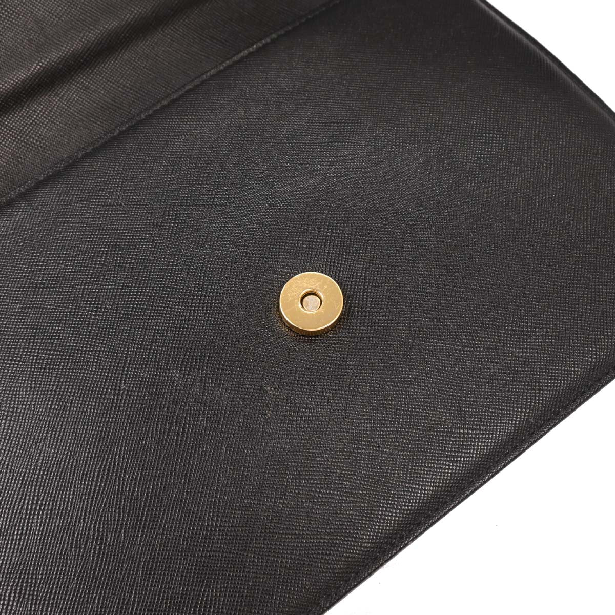 Yves Saint Laurent Black Leather Clutch Bag