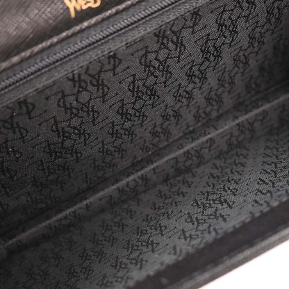 Yves Saint Laurent Black Leather Clutch Bag