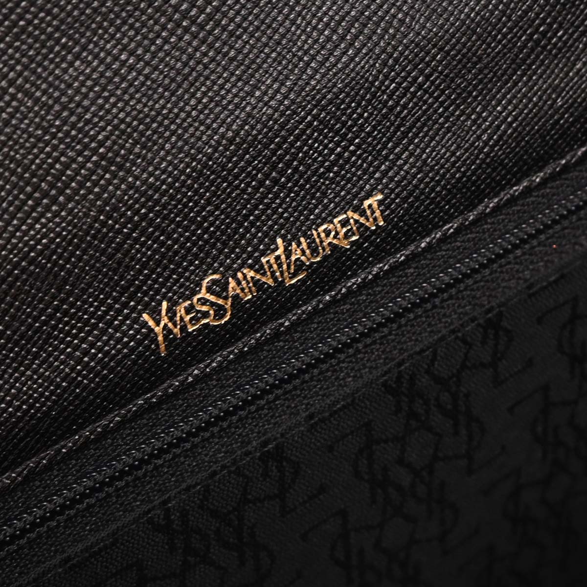 Yves Saint Laurent Black Leather Clutch Bag