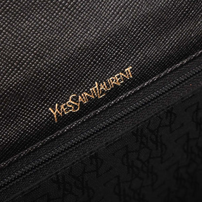 Yves Saint Laurent Black Leather Clutch Bag
