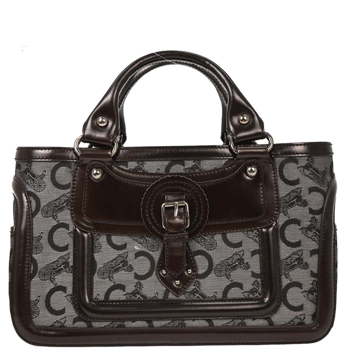 Celine Brown Black C Macadam Boogie Bag Handbag