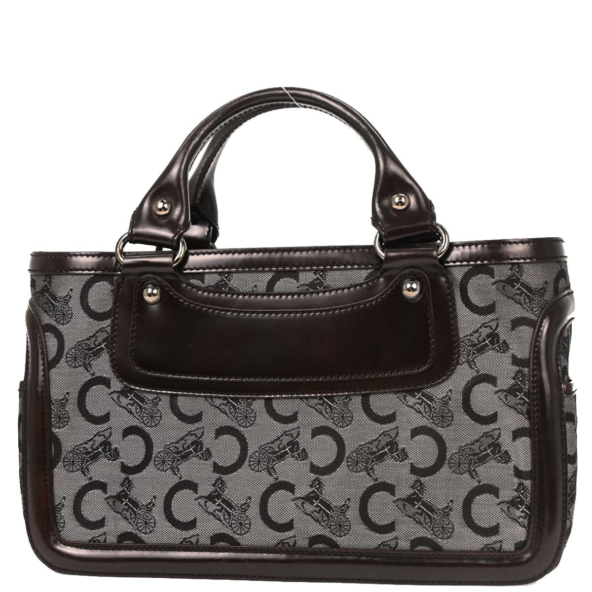 Celine Brown Black C Macadam Boogie Bag Handbag