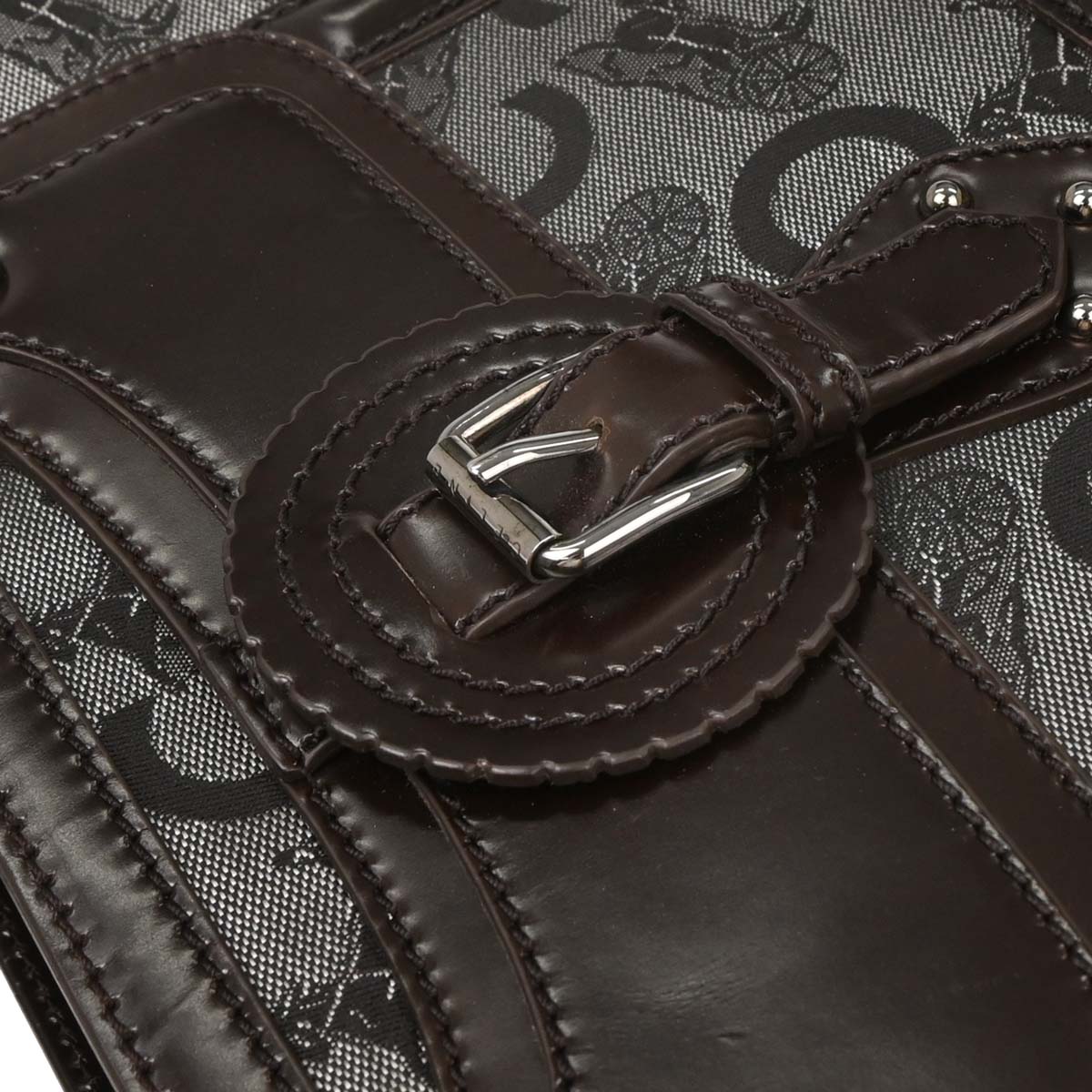 Celine Brown Black C Macadam Boogie Bag Handbag